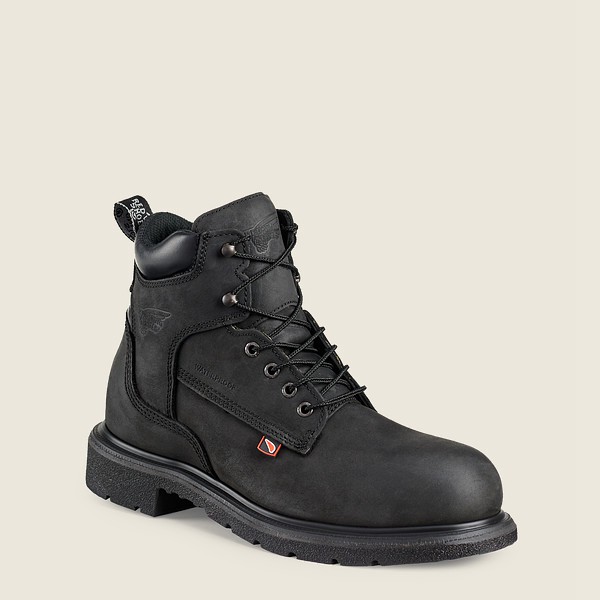 Red Wing Safety Boots Black - Mens Dynaforce® - 6-inch Waterproof Toe - 8537-BXMVN